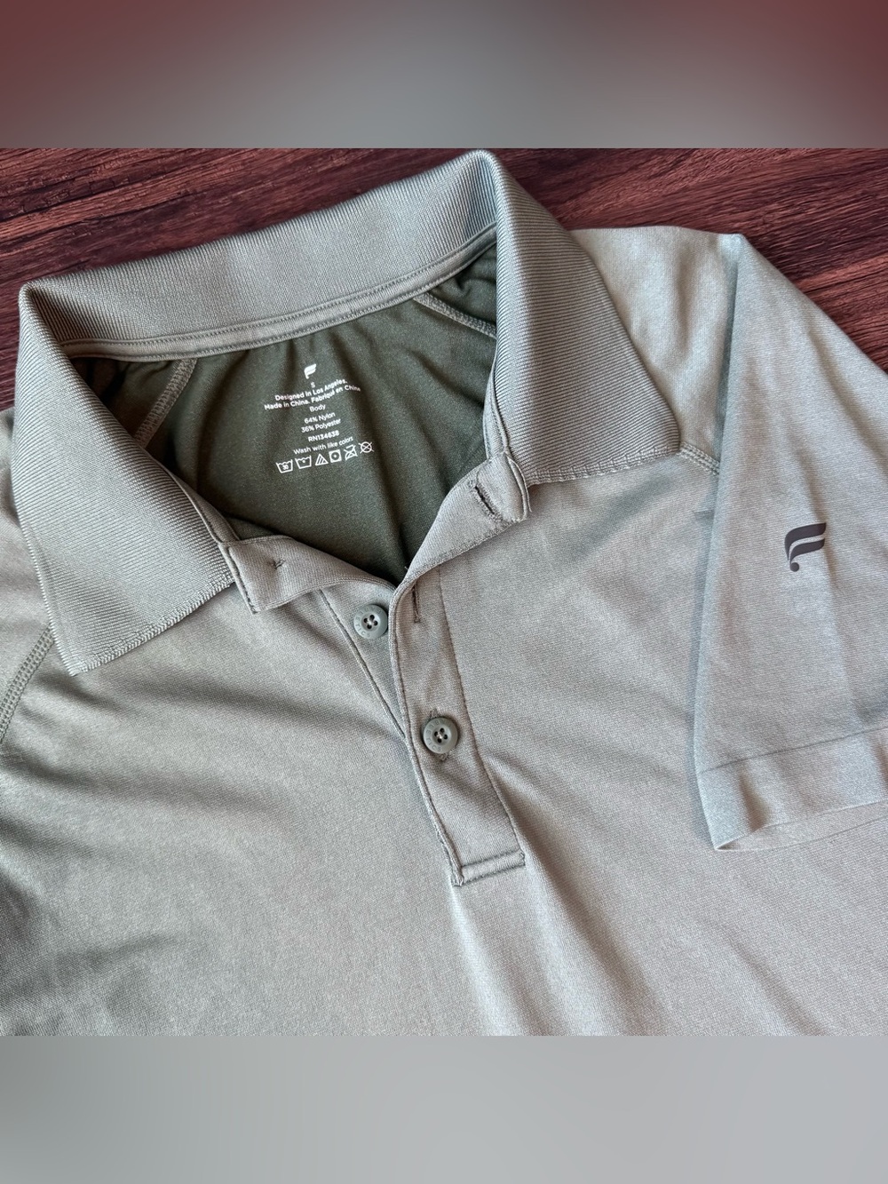 Fabletics Polo Shirt Mens S Green Training Day Performance Athletic Golf Stretch